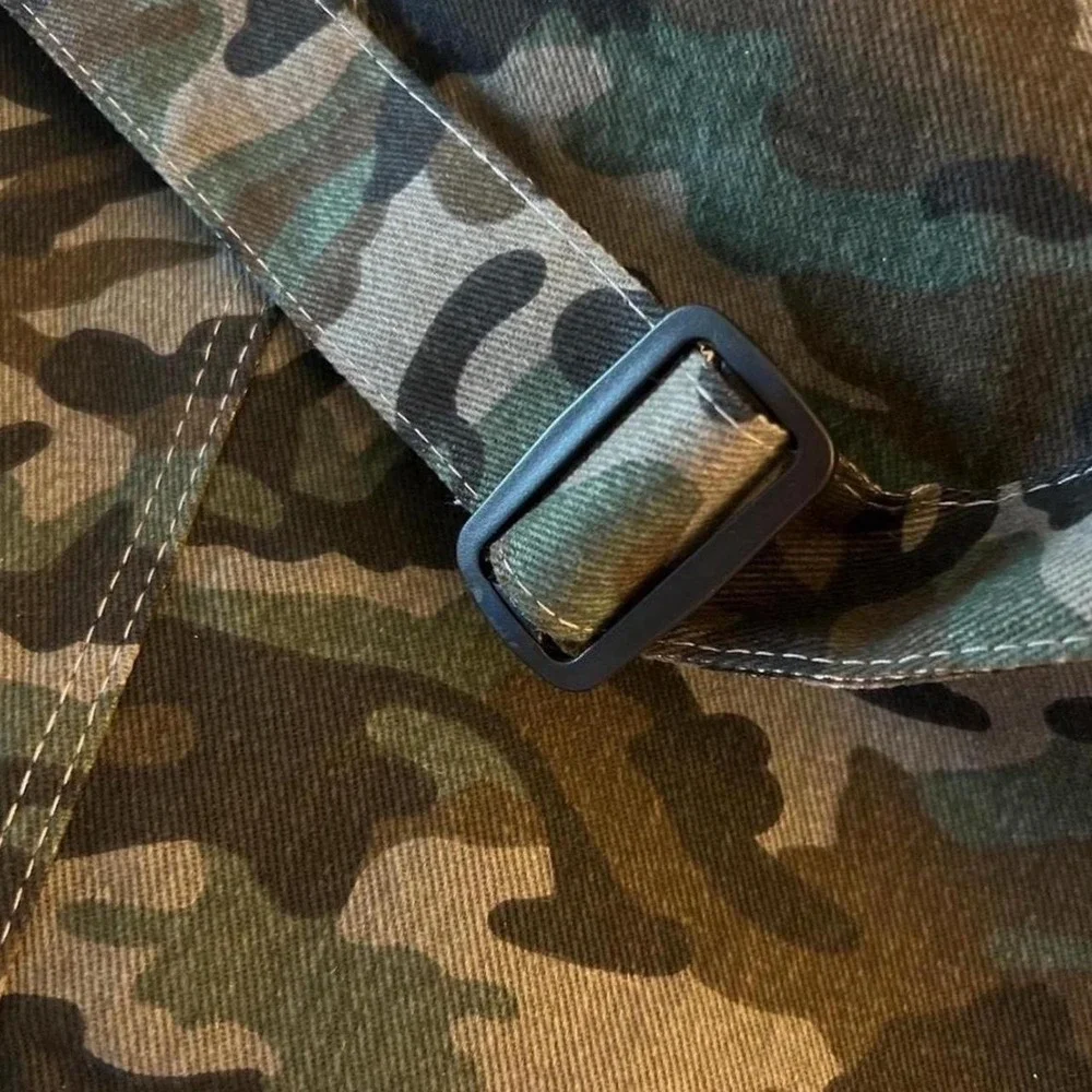 Awesome Unisex Large Capacity Canvas Crossbody Tote Bag - Camo - New